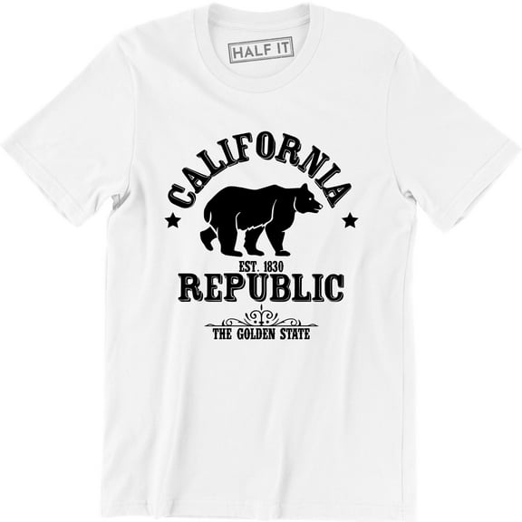 California Bear The Golden State Cali Beach Palm Trees Mens T-Shirt