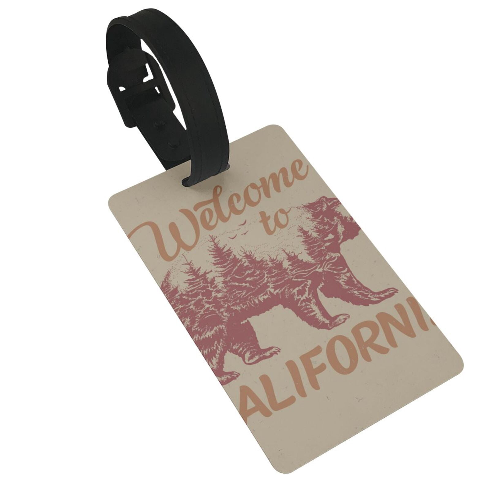 California Bear Vintage Mountain Luggage Tags Suitcases ID Baggage ...