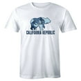 thumbnail image 1 of California Bear White Cali Souvenir State Map Republic CA Men's T-Shirt, 1 of 4