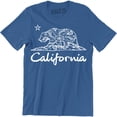 thumbnail image 1 of California Bear White Cali Souvenir State Map Republic CA Men's Tee Shirt, 1 of 4