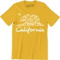 thumbnail image 1 of California Bear White Cali Souvenir State Map Republic CA Men's Tee Shirt, 1 of 4