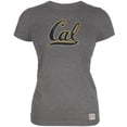 thumbnail image 1 of California Bears - Distressed Cursive Cal Logo Vintage Juniors T-Shirt - Small, 1 of 1