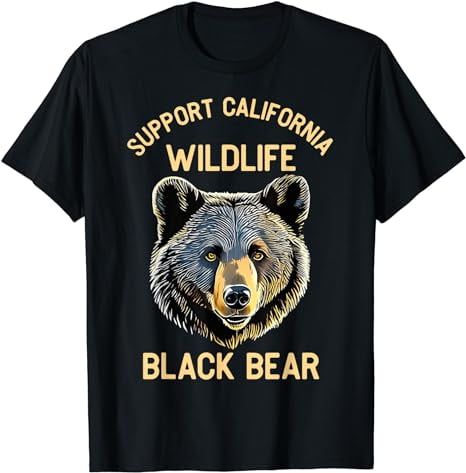 California Black Bear Support California Wildlife T-Shirt - Walmart.com