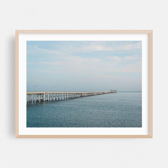 California Bridge Ocean Coast Seascape Minimalist Fine Photography Port San Luis Poster Unframed Paper Print