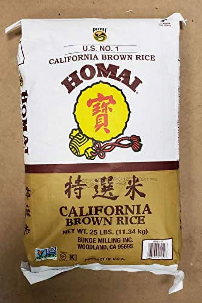 California Brown Rice Product of USA, 25 lbs Bunge Homai Brown Rice