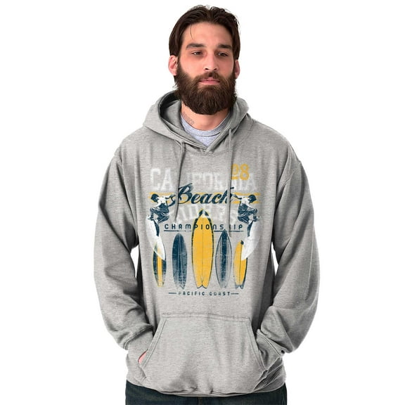 California CA Beach Surfer Surf Board Hoodie Sweatshirt Women Men Brisco Brands S