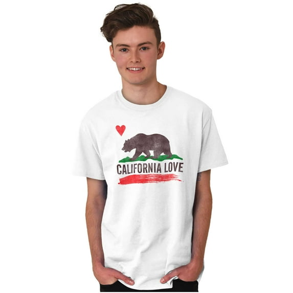 California CA Flag Watercolor Sketch Men's Graphic T Shirt Tees Brisco Brands X