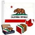 thumbnail image 1 of California CA State Flag 2x3FT 5-Pack Double-sided Embroidered Polyester By G128, 1 of 9