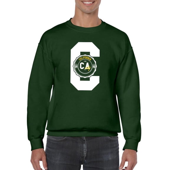California Ca City Rubber Seal. Sweatshirt Men -Image by Shutterstock, Male 4X-Large