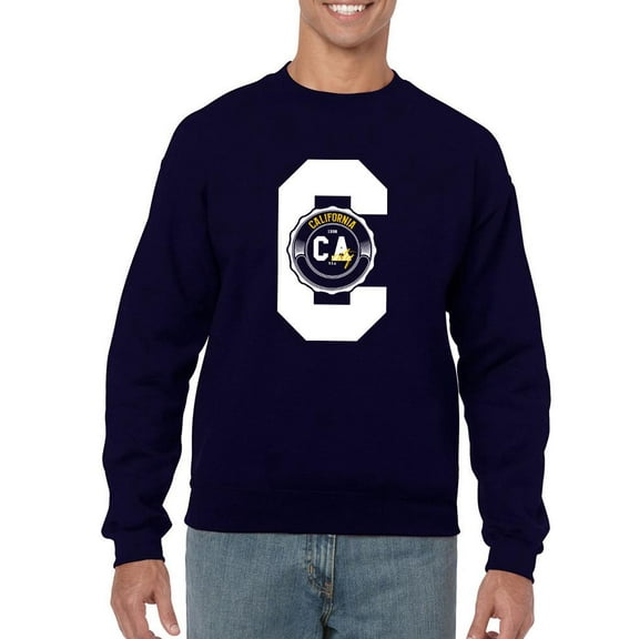 California Ca City Rubber Seal. Sweatshirt Men -Image by Shutterstock, Male XX-Large