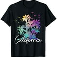 thumbnail image 1 of California Cali Beach Vintage Palm Trees Vacation T-Shirt, 1 of 4
