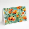 thumbnail image 1 of California California Poppies in Watercolor Greeting Cards and Envelopes Pack of 8 7 in x 5 in, 1 of 3