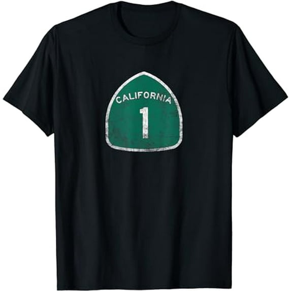California Central Coast PCH Highway Route 1 T-Shirt