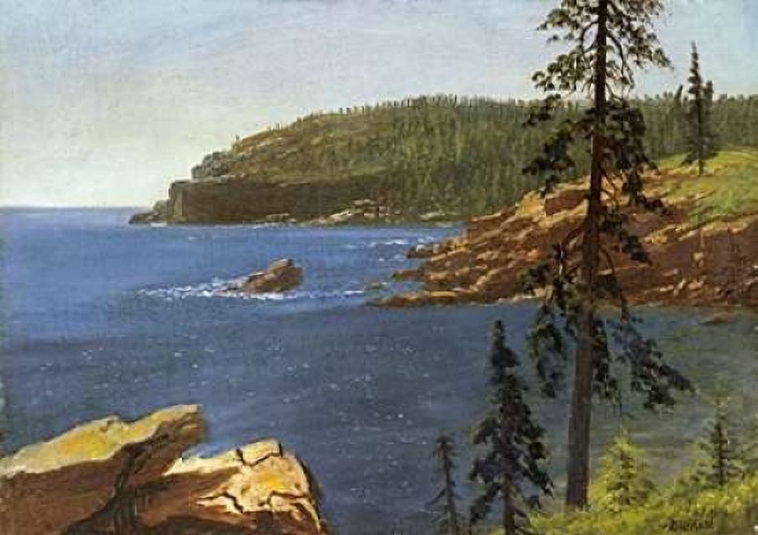 California Coast Canvas Art - Albert Bierstadt (20 x 28)