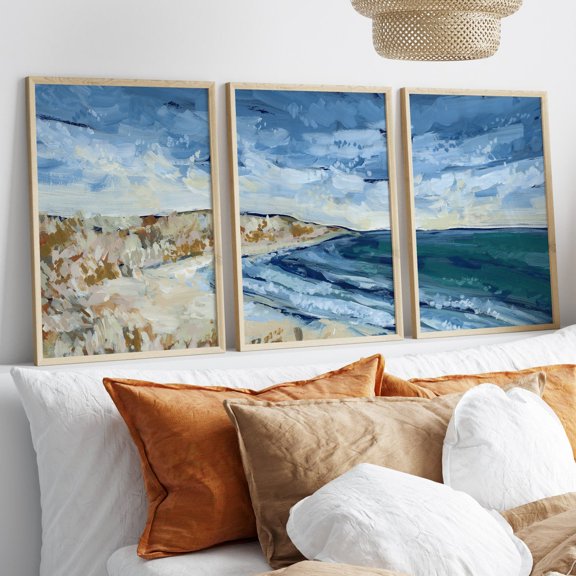 California Coastal Landscape, "Pacific Views Triptych" Art Prints, Poster Only