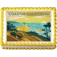 thumbnail image 1 of TNCT California Coastal Living Edible Image Cake Topper for Quarter Sheet Cake, 1 of 4