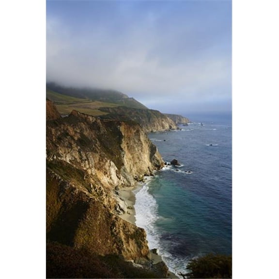 California Coastline Along State Route 1 & The Pacific Ocean - 24 x 36 - Large