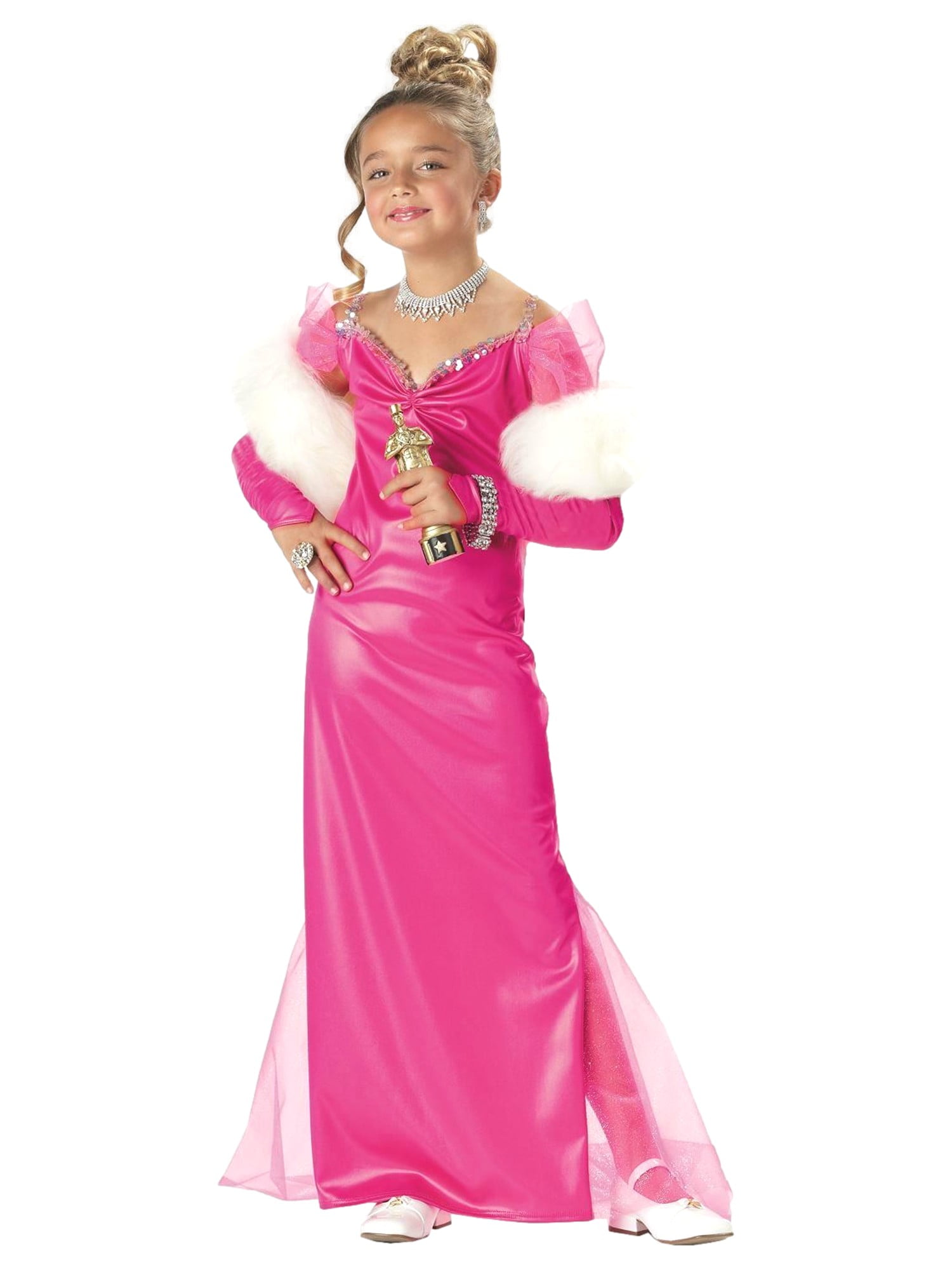 California Costume Girls Pink Hollywood Starlet Dress Halloween Costume 