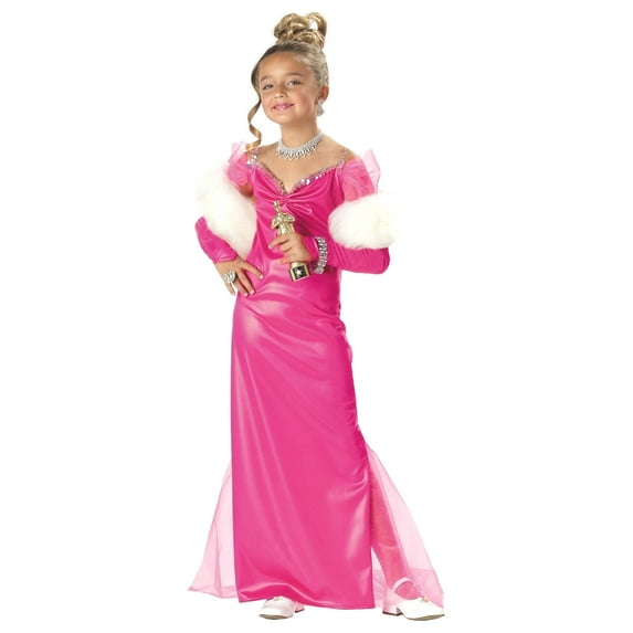 California Costume Girls Pink Hollywood Starlet Dress Halloween Costume M (8-10)