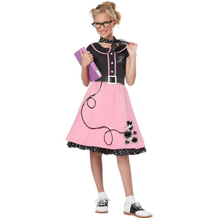 California Costumes 50s Sweetheart Girl's Halloween Fancy-Dress Costume for Child, Regular M