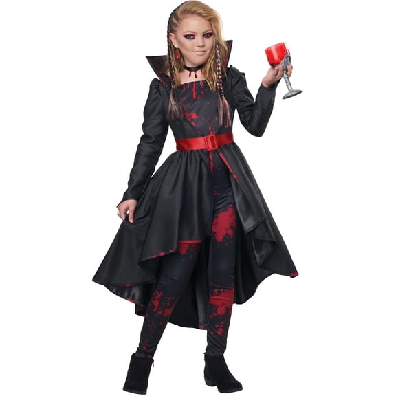 California Costumes Bad Blood Vampire Girl's Halloween Fancy-Dress Costume for Child, XS