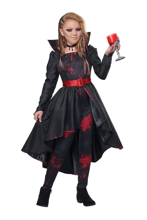 Bad Blood Vampire Girl's Halloween Fancy-Dress Costume for Child, XS