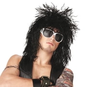 Rocking Dude Black Halloween Costume Wig, for Adult