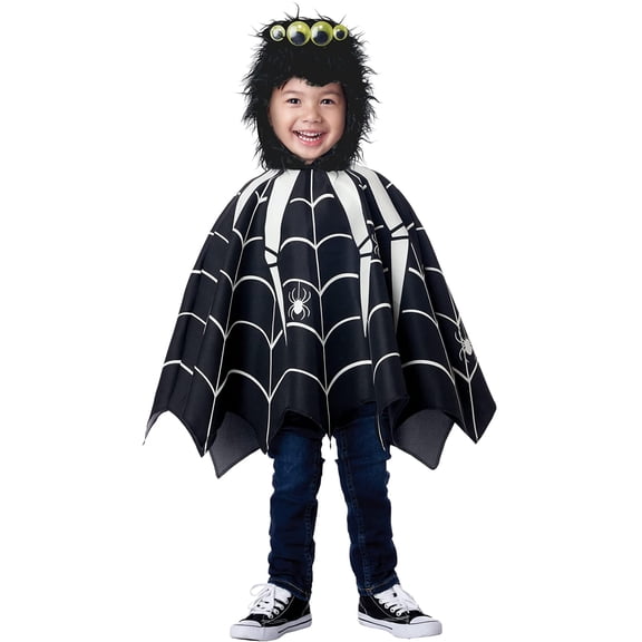 California Costumes CCC-2221-153-C Glow In The Dark Spider Poncho Toddler Costume | One Size