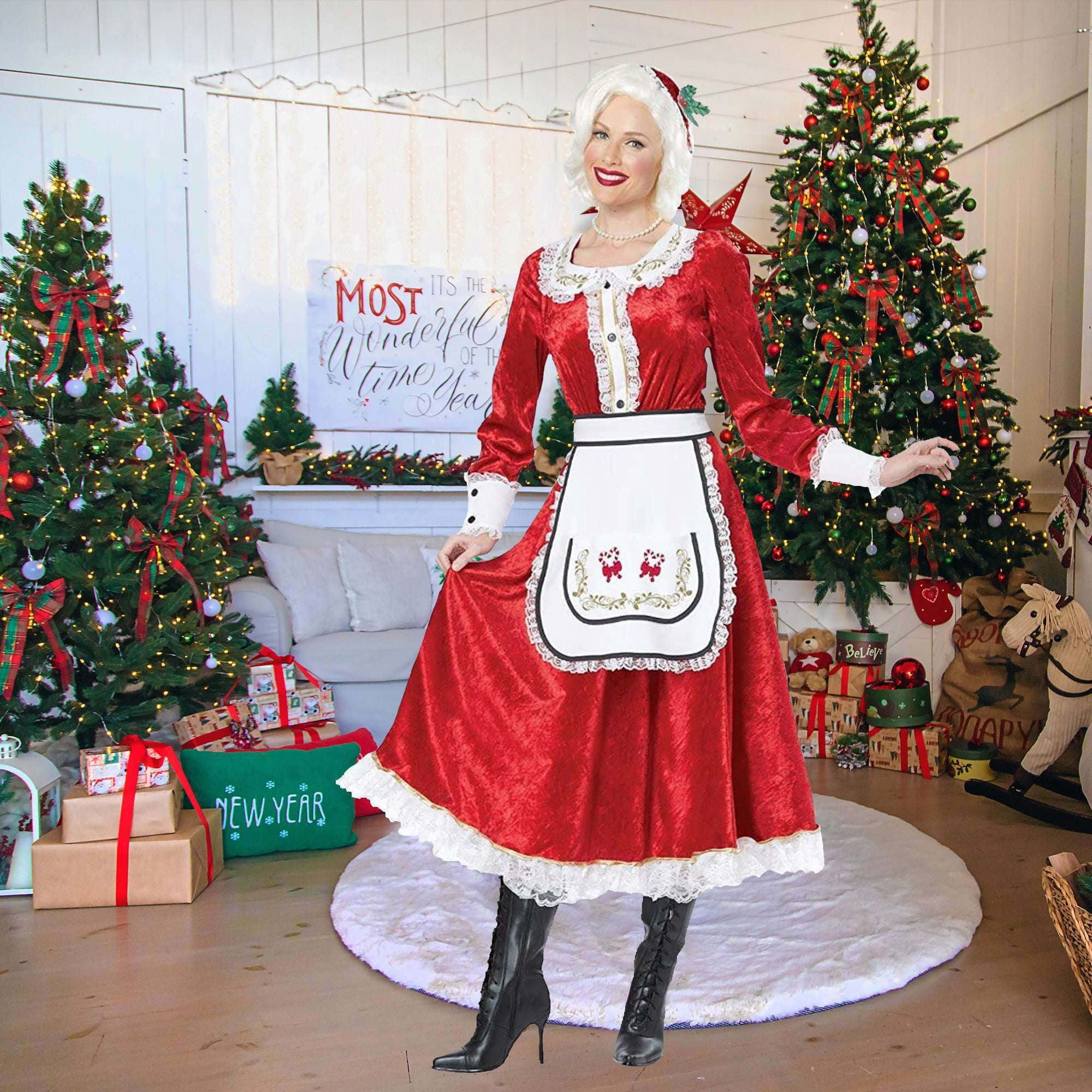 mrs santa dress Deluxe Mrs. Claus Adult Costume Get into the holiday spirit with our Mrs ADOMI Mrs Claus Costume for