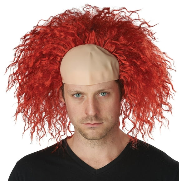 California Costumes Clown Baldness Red Halloween Costume Wig, for Adult