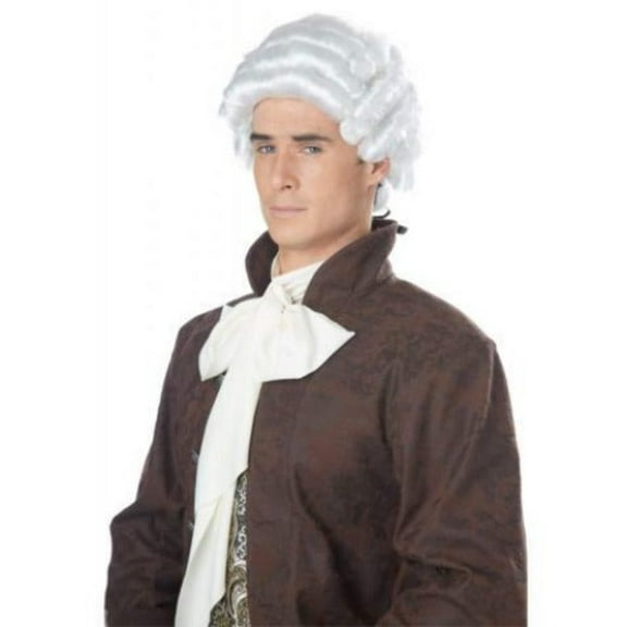 California Costumes Colonial White Halloween Costume Wig, for Adult