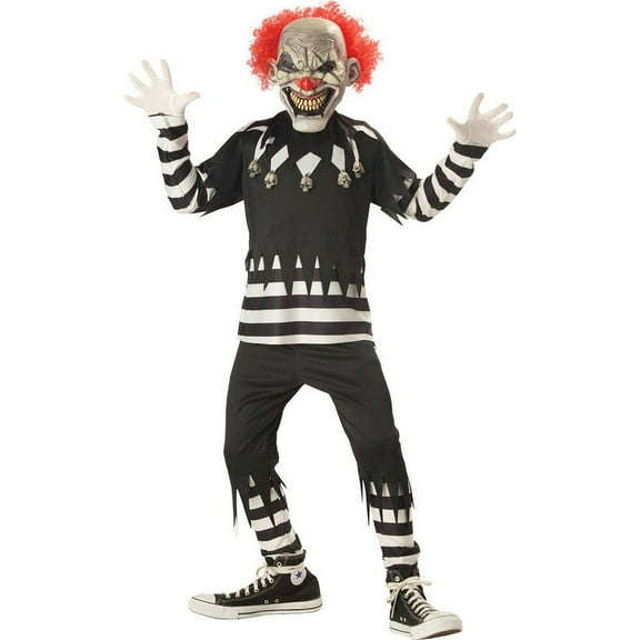 California Costumes Creepy Clown & Glow In The Dark Mask Costume Child Large 10-12 Male