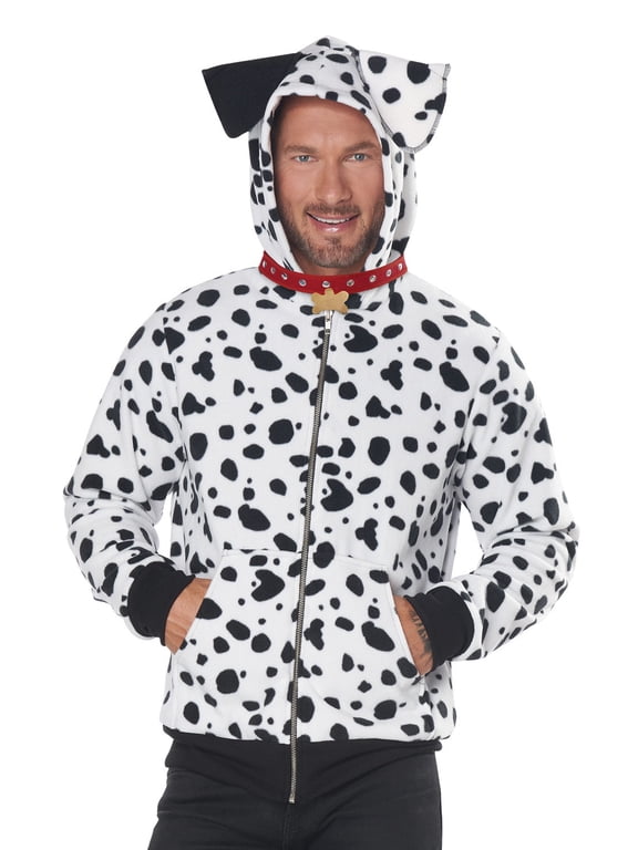 Dalmation Hoodie Men's Halloween Fancy-Dress Costume for Adult, L-XL