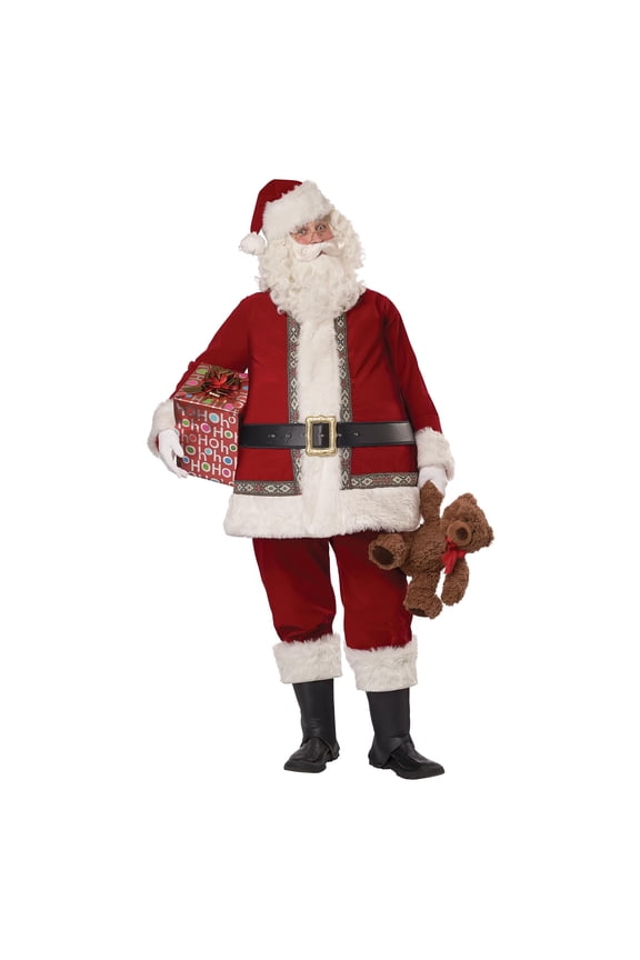 Deluxe Santa Claus Set Adult Costume | One Size Fits Most Male