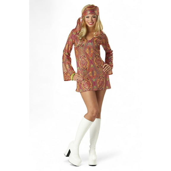 California Costumes Disco Dolly Women's Halloween Fancy-Dress Costume for Adult, L