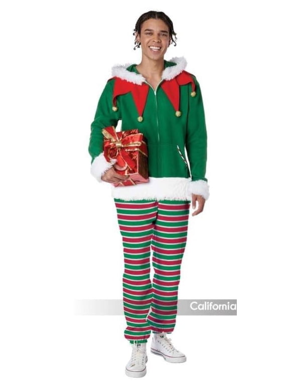 California Costumes Elf Fleece Jumpsuit Adult Costume | Large Unisex
