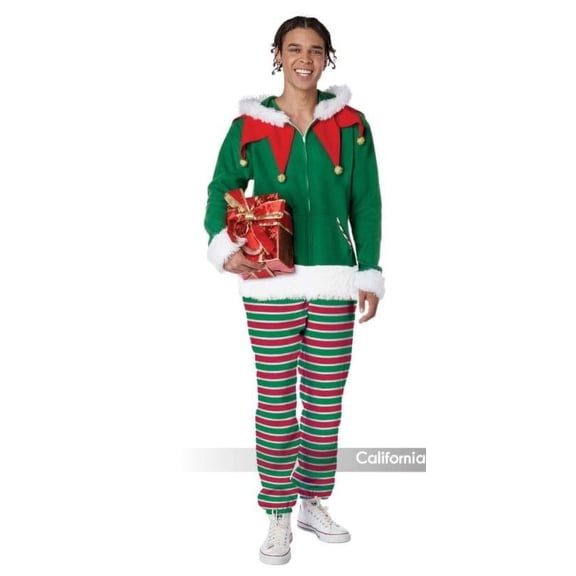 California Costumes Elf Fleece Jumpsuit Adult Costume | Small Unisex