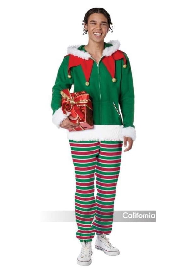California Costumes Elf Fleece Jumpsuit Adult Costume | X-Large Unisex