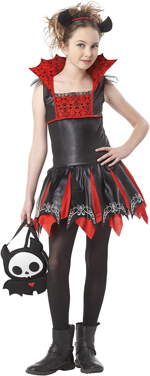 California Costumes Girl's Red and Black Diego The Bat Halloween