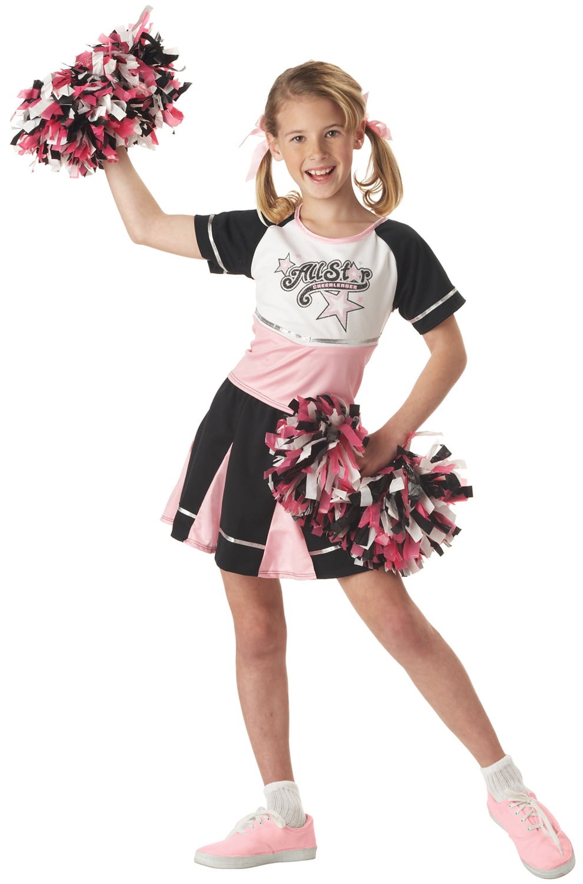 California Costumes Girls All Star Cheerleader Costume with Pom Poms ...