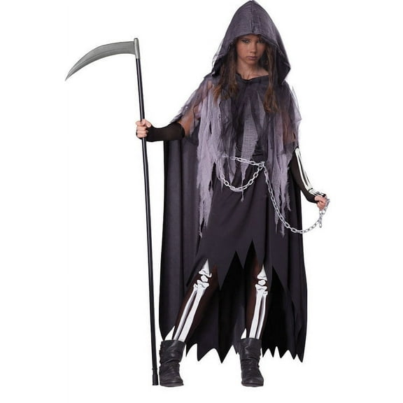 California Costumes Girls' Miss Reaper Dress Costume - 10-12