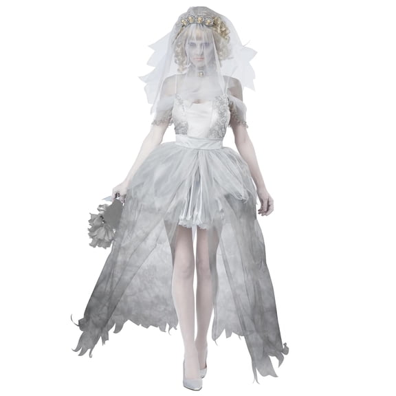 California Costumes Gothic Ghostly Bride Women's Halloween Fancy-Dress Costume for Adult, L (10-12)