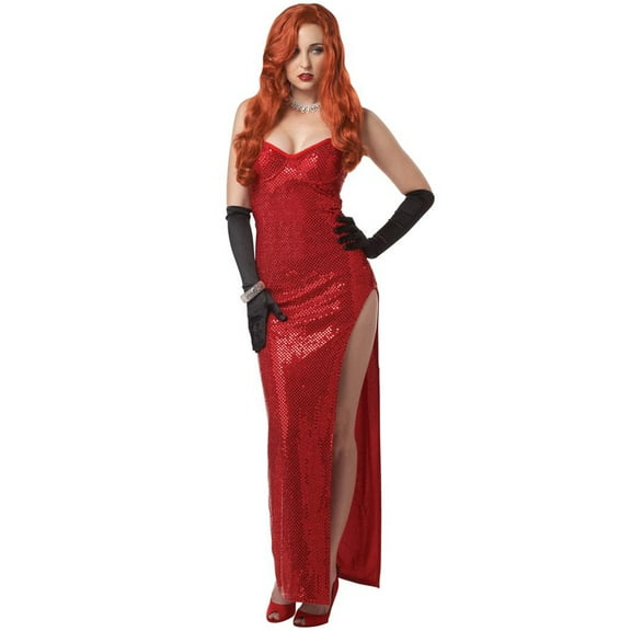 California Costumes Jessica Rabbit Sexy Women's Halloween Fancy-Dress Costume for Adult, S