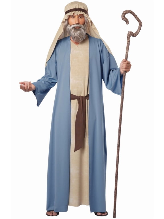 Men's Herdsman Noah Adult Costume, Blue/Tan, Small/Medium