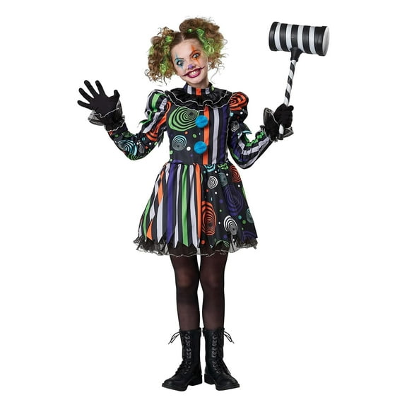California Costumes Neon Nightmare Clown Child Costume | X-Large Female