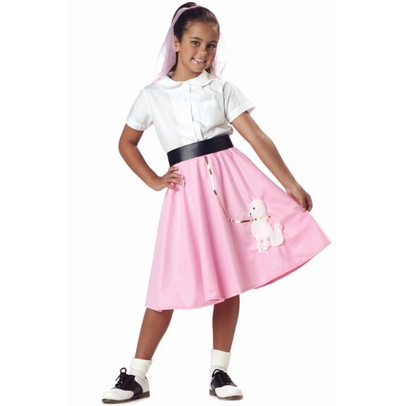 California Costumes Poodle Skirt Girl's Halloween Fancy-Dress Costume for Child, M