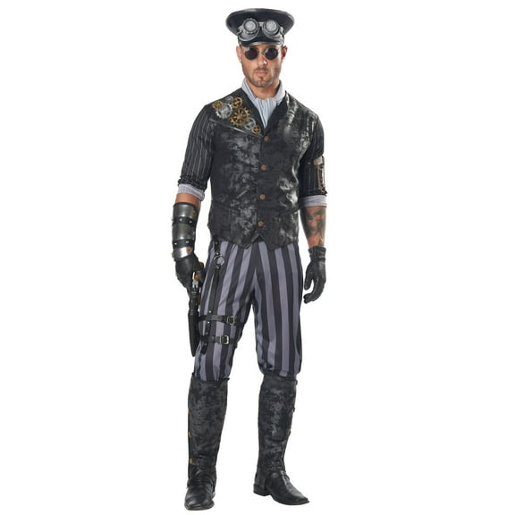 California Costumes Steampunk Commander Fancy-Dress Costume for Adults with Hat, Goggles, Shirt, Pants, Gauntlet, Scarf