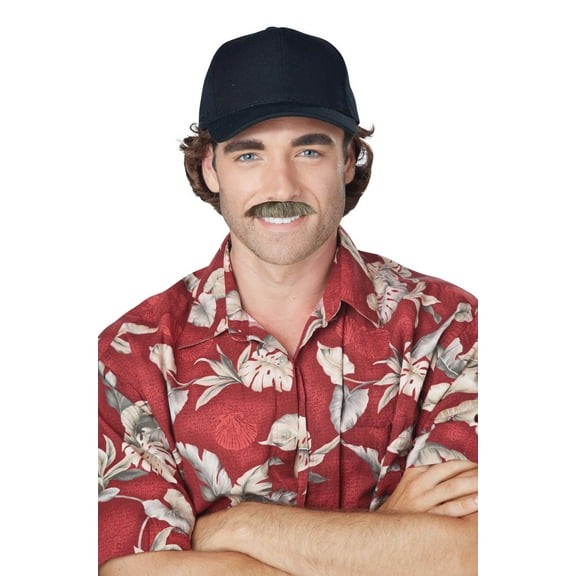 California Costumes The Magnum Detective 1970s Moustache, Brown, One-Size