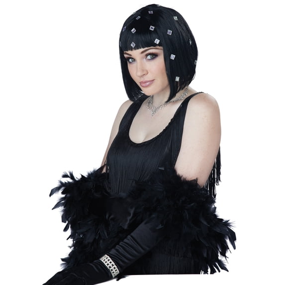 California Costumes Women\'s Art Deco Doll Wig, Black, One Size