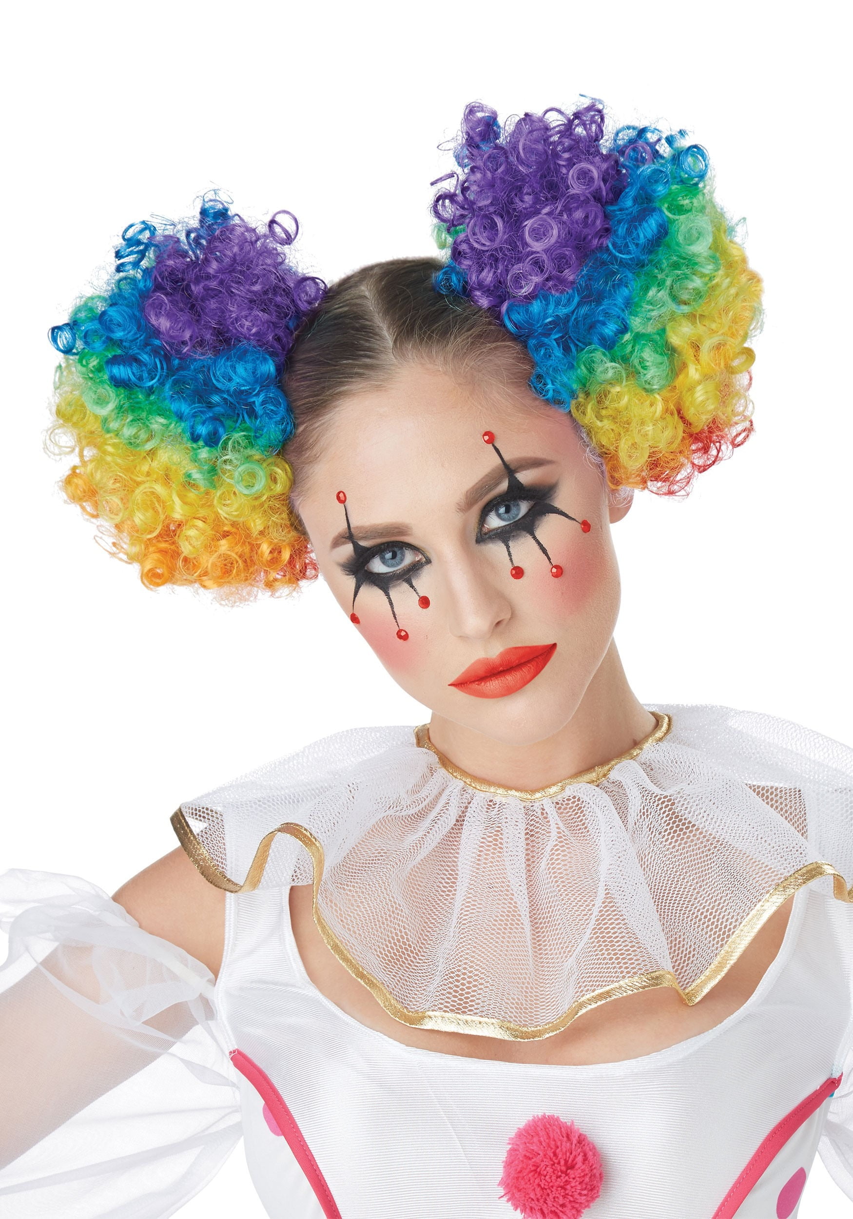 California Costume Collections Clown Puffs Fancy-Dress Costumes for Women with Faux Hair for Adults, One Size 2
